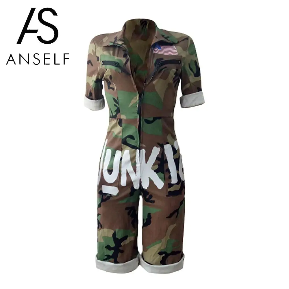 2019 Summer Overalls for Women Jumpsuit Camouflage Print Letter Zip V Neck Playsuit Ladies Rompers Tracksuit female dungarees
2019 Summer Overalls for Women Jumpsuit Camouflage Print Letter Zip V Neck Playsuit Ladies Rompers Tracksuit female dungarees