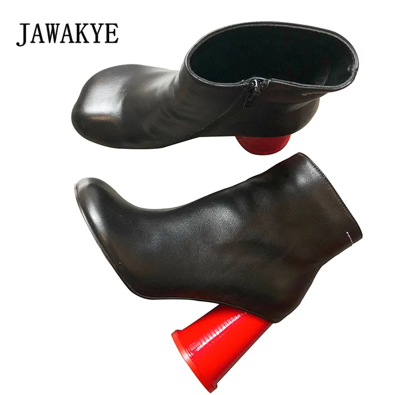 2018 New Runway Ankle Boots Woman Black Red White Real Leather Cup Strange Heel Boots Women Fashion Boots
2018 New Runway Ankle Boots Woman Black Red White Real Leather Cup Strange Heel Boots Women Fashion Boots