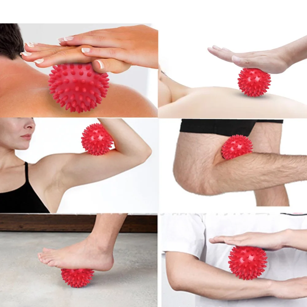Spiky Massage Physical Therapy Lacrosse Ball Best For Muscle Soreness Back Foot Pain Relief Yoga Myofascial Plantar (4)