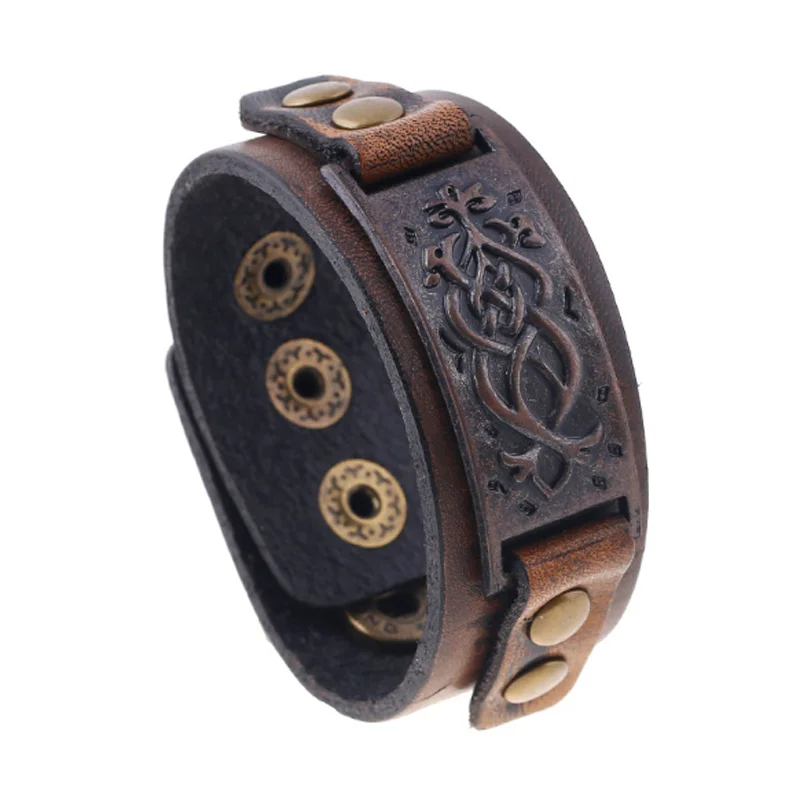 Vintage Brown Men Bracelet Retro Male Alloy Buckle Cow Leather Bracelets Biker Wristband Bangles Man Punk Jewelry Gift
Vintage Brown Men Bracelet Retro Male Alloy Buckle Cow Leather Bracelets Biker Wristband Bangles Man Punk Jewelry Gift
