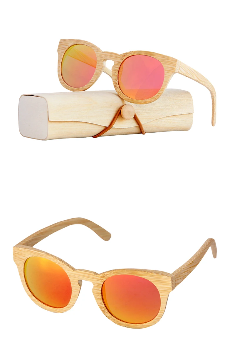 Handmade Bamboo frame Polarized sunglasses for women man oval sun glasses Beach Anti-UV eyeglasses Wooden Case Handmade Bamboo frame Polarized sunglasses for women man oval sun glasses Beach Anti-UV eyeglasses Wooden Case