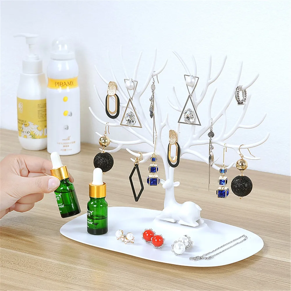Little Deer Earrings Necklace Ring Pendant Bracelet Jewelry Display Stand Tray Tree Storage Racks Organizer Holder 24x22cm
Little Deer Earrings Necklace Ring Pendant Bracelet Jewelry Display Stand Tray Tree Storage Racks Organizer Holder 24x22cm