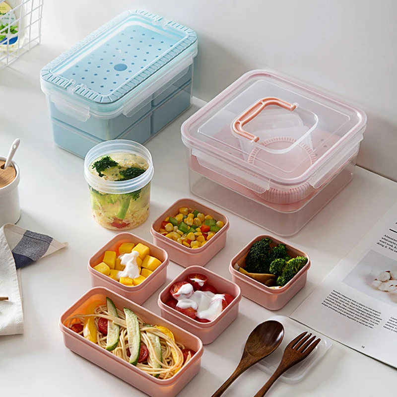 Baispo Portable Lunch Box Set Independent Lattice Leak-Proof Food Storage Container Microwaveble Bento Box Lunchbox For Picnic
Baispo Portable Lunch Box Set Independent Lattice Leak-Proof Food Storage Container Microwaveble Bento Box Lunchbox For Picnic