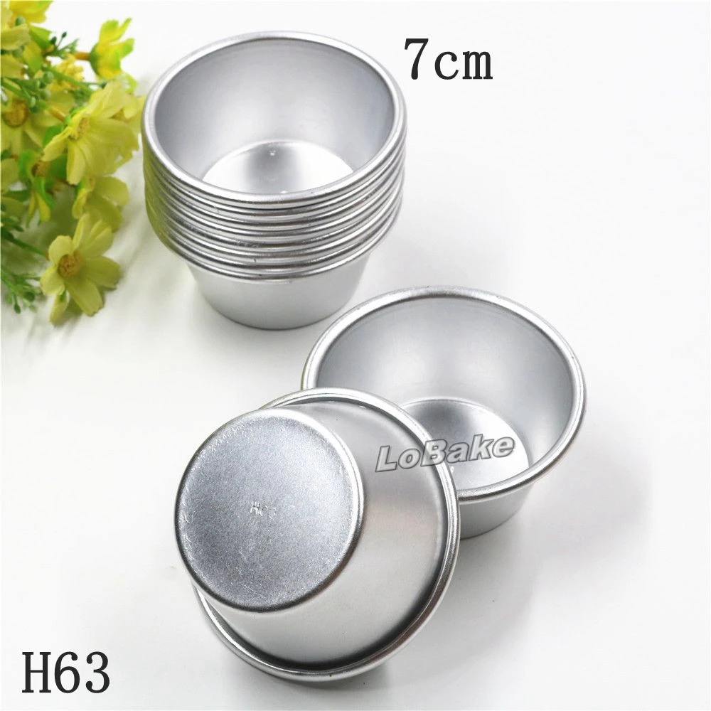 

(10pcs/lot) Newest round cup shape high quality aluminium metal cupcake pudding egg tart mould fondant candy chocolate molds