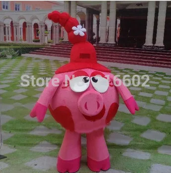 Смешарик Нюша костюм розовая свинья рекламный Взрослый размер смешарик