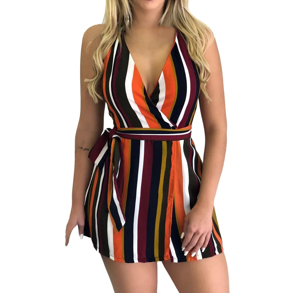 Feitong Striped Printed Short Dress Women Summer Sleeveless Elastic Casual Dresses Feminino Beach Party Mini Dress Vestidos 2019
Feitong Striped Printed Short Dress Women Summer Sleeveless Elastic Casual Dresses Feminino Beach Party Mini Dress Vestidos 2019
