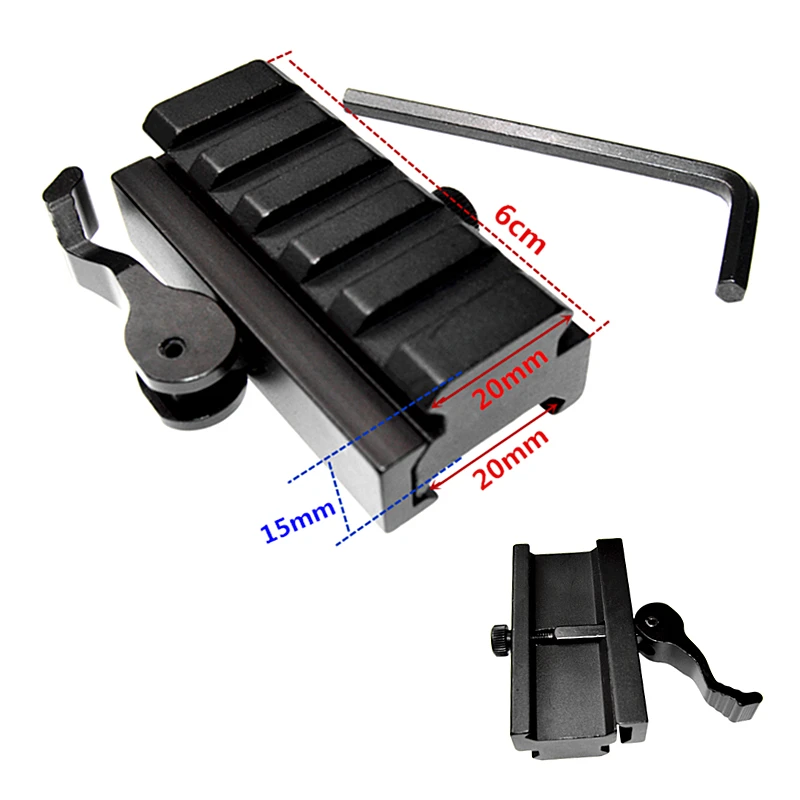 FIRECLUB Tactical 5-solt QD Quick Release AR-15 M16 Red Dot Riser Mount Adapter 5 slots fit 20mm Picatinny Weaver Rail Base
FIRECLUB Tactical 5-solt QD Quick Release AR-15 M16 Red Dot Riser Mount Adapter 5 slots fit 20mm Picatinny Weaver Rail Base