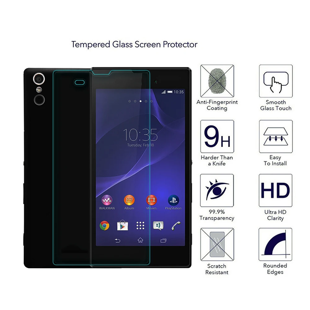 

Tempered Glass Screen Protector for Sony Xperia M2 M4 Aqua M5 E4G ZR M36H M35H SP S36H XPL S39H XPC Screen Protective Glass Film