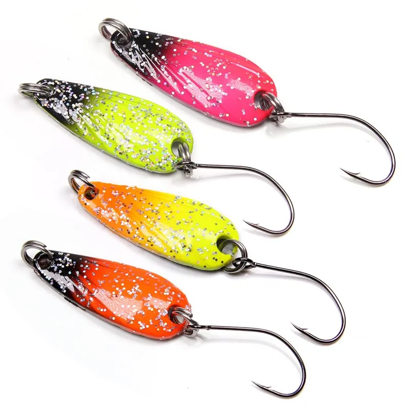 2Pcs/3g Mini Spoon with single hook metal fishing lures hard bait spinner Metal Sequins Hard Spoon Fish Vib Bass Crankbaits Tack
2Pcs/3g Mini Spoon with single hook metal fishing lures hard bait spinner Metal Sequins Hard Spoon Fish Vib Bass Crankbaits Tack