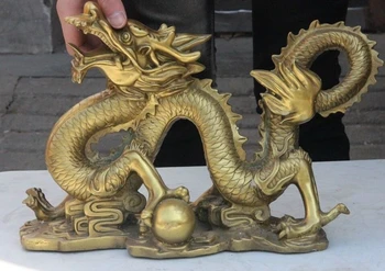 10Chinese Folk Brass Copper Fengshui Auspicious Dragon Dragons Play Bead Statue
10Chinese Folk Brass Copper Fengshui Auspicious Dragon Dragons Play Bead Statue