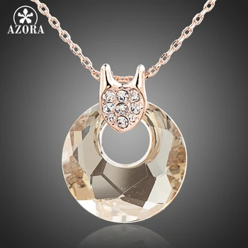 AZORA Rose Gold Color Gold Round Stellux Austrian Crystal Jewelry Pendant Necklace TN0101
AZORA Rose Gold Color Gold Round Stellux Austrian Crystal Jewelry Pendant Necklace TN0101