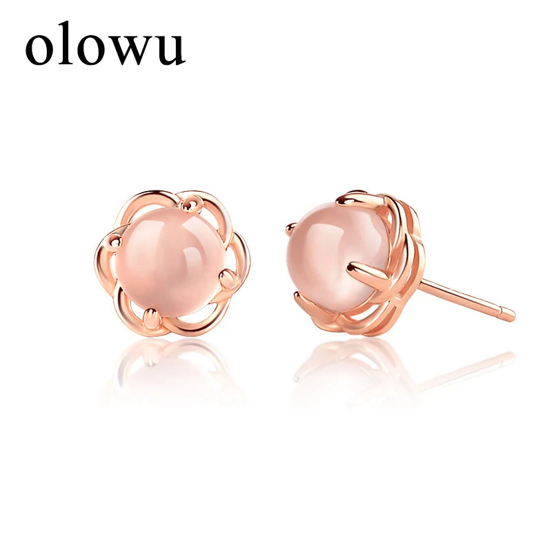 olowu Rose Gold Color Round Flower Stud Earrings Ross Quartz Elegant Women Earing Pink Opal Love Stone Earrings Valentine's Day
olowu Rose Gold Color Round Flower Stud Earrings Ross Quartz Elegant Women Earing Pink Opal Love Stone Earrings Valentine's Day