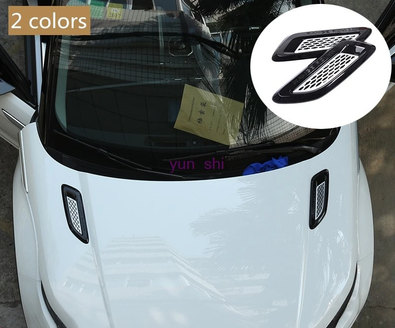 Car Engine Air Outlet Vent Fender Sticker car-styling For Land Rover Freelander 2 Discovery 4 Discovery Sport Range Rover Evoque