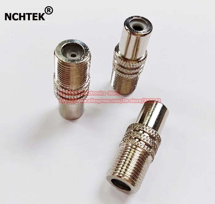 NCHTEK F коаксиальный гнездовой разъем к RCA прямой адаптер для телевизора Тип