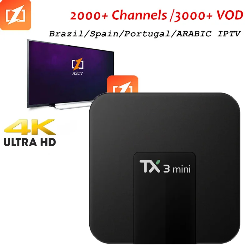 With 12 Months AZTV Chile iptv tv box Tx3 mini brazil iptv subscription Spain Argentina Comlombia Mexico Portuguese and Latin
With 12 Months AZTV Chile iptv tv box Tx3 mini brazil iptv subscription Spain Argentina Comlombia Mexico Portuguese and Latin