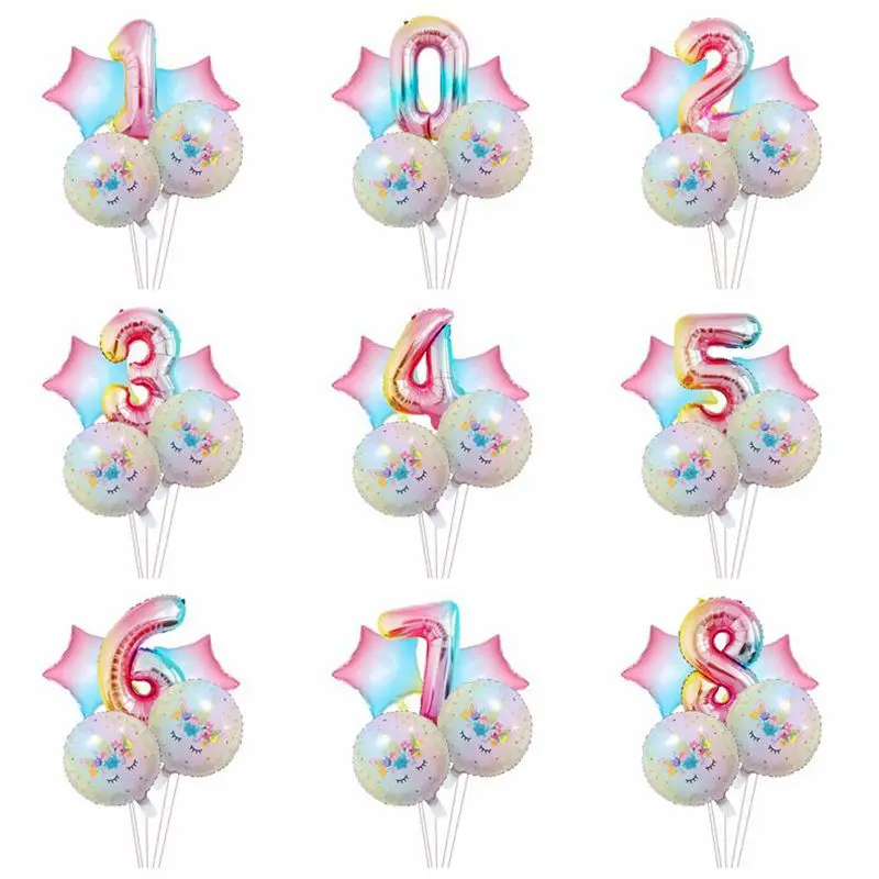 5pcs Rainbow Unicorn 32inch Foil Number Balloons Kids Birthday Party Decoration Helium Number Balloon Event Baby Shower Decor
5pcs Rainbow Unicorn 32inch Foil Number Balloons Kids Birthday Party Decoration Helium Number Balloon Event Baby Shower Decor