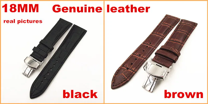 1PCS 18MM 20MM 22MM genuine leather Watch band watch strap waterproof leather stainless steel buckle - black & brown color
1PCS 18MM 20MM 22MM genuine leather Watch band watch strap waterproof leather stainless steel buckle - black & brown color