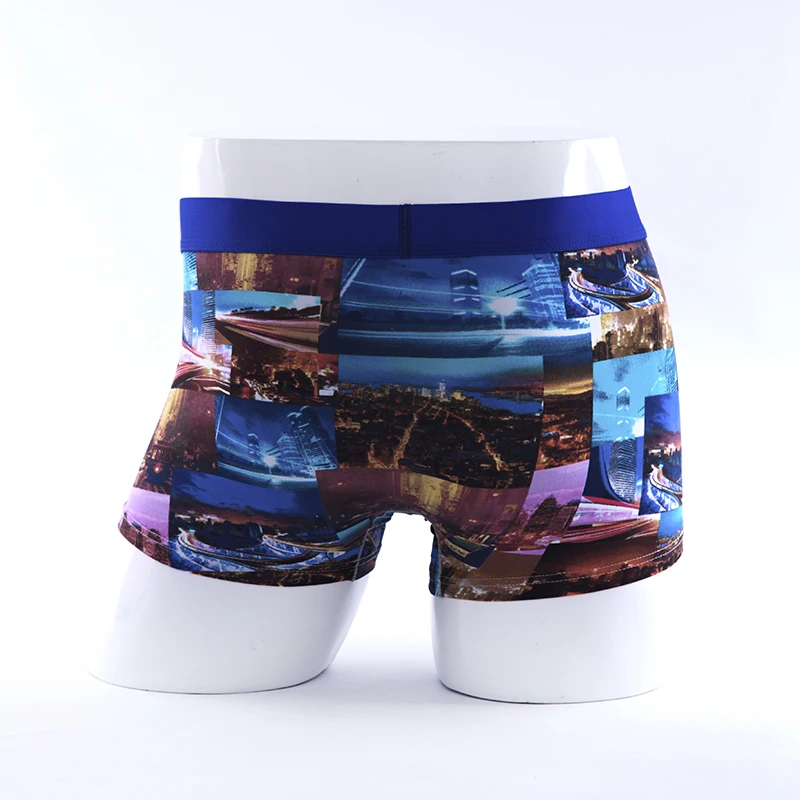 2PCS Elastic Sexy Boxer Shorts Nylon Men Underwear Bulge Calvinfully Underpants Cueca Men Underwear Cockcon Boxer Short Loose06