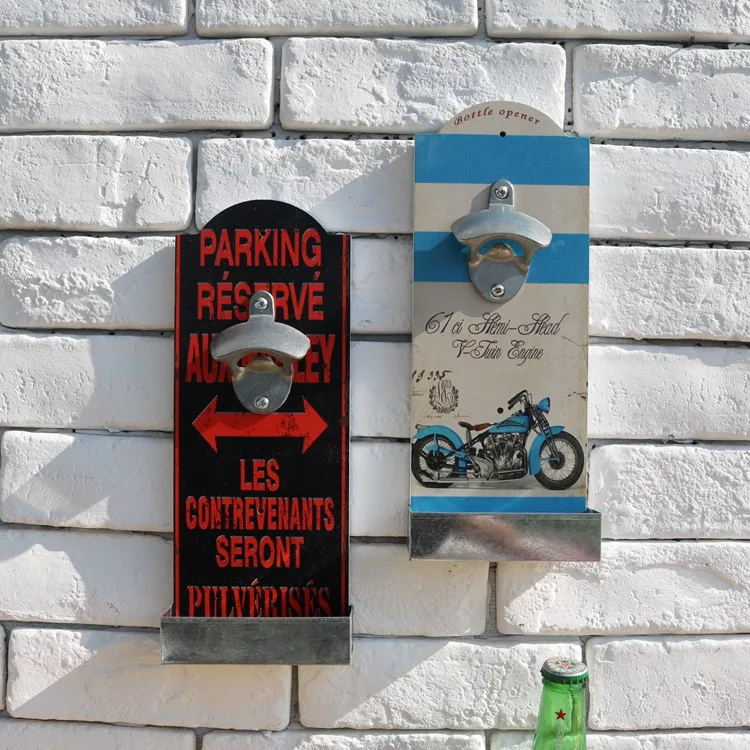 Bar Beer Opener Vintage Style Wall Mounted Bottle Opener with Cap Catcher Bottle Shaped Antique / Retro Wall Fixed Bottle Opener
Bar Beer Opener Vintage Style Wall Mounted Bottle Opener with Cap Catcher Bottle Shaped Antique / Retro Wall Fixed Bottle Opener