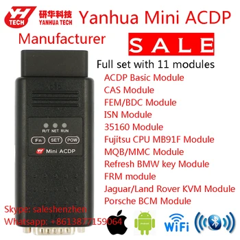 Newest Yanhua Mini ACDP key programmer 11 modules for BMW CAS FEM BDC LandRover Jaguar KVM Porsche BCM V W MQB German cars
Newest Yanhua Mini ACDP key programmer 11 modules for BMW CAS FEM BDC LandRover Jaguar KVM Porsche BCM V W MQB German cars