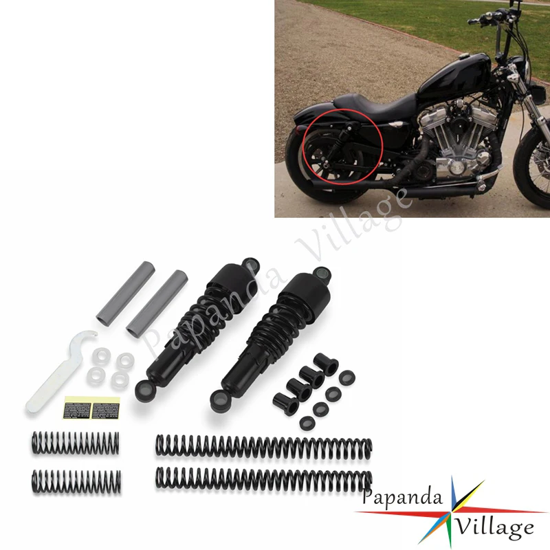 Papanda Motorbike Black Shock Absorbers Front Rear Lowering Slammer Kit for Harley Sportster XL 883 1200 XLH883 1200 1988-2003
Papanda Motorbike Black Shock Absorbers Front Rear Lowering Slammer Kit for Harley Sportster XL 883 1200 XLH883 1200 1988-2003