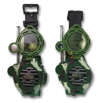 

2pcs Walkie Talkie 7 In 1 Watch Compass Wireless For Children Kids Outdoor Interactive Toy