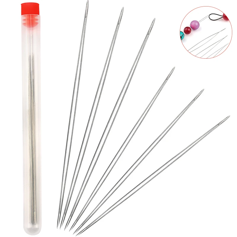 5pcs Big eye beading needles with bottle 5 size for embroidery beading Spring steel beading Curved needles Jewelry Making Tools
5pcs Big eye beading needles with bottle 5 size for embroidery beading Spring steel beading Curved needles Jewelry Making Tools