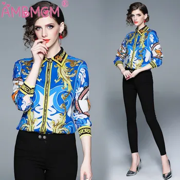 AMBMCM High Quality Printed Shirt Women's Turn down Collar Long Sleeve Summer Casual Blouse Fashion Tops Women Shirt
AMBMCM High Quality Printed Shirt Women's Turn down Collar Long Sleeve Summer Casual Blouse Fashion Tops Women Shirt