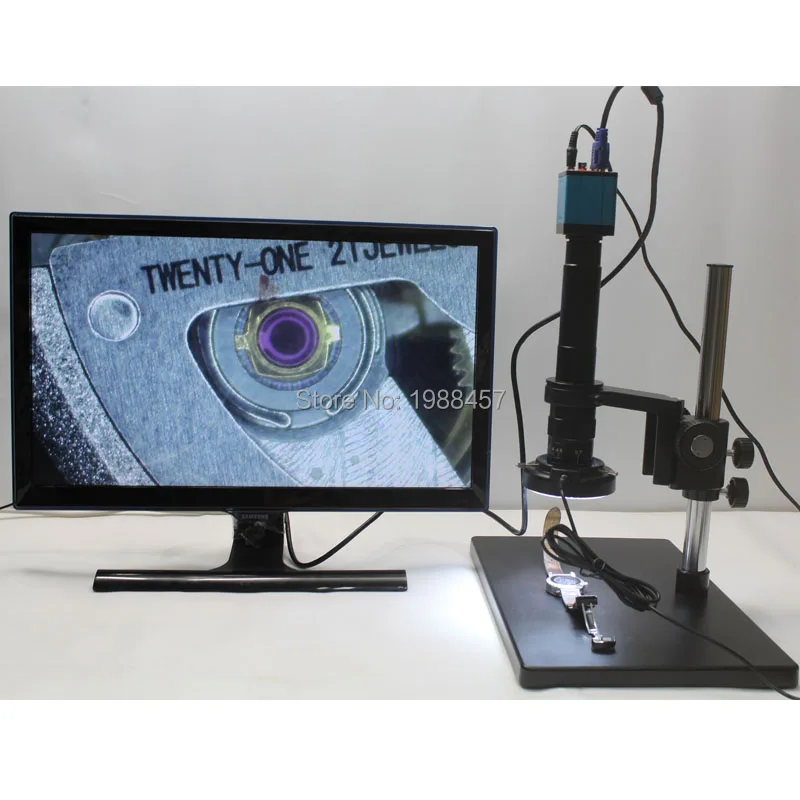 HD 1080P 2.0MP Industrial Microscope Camera VGA USB AV Three Output Interface+10X-300X C-mount Lens+Adjustable LED lights+Stand
HD 1080P 2.0MP Industrial Microscope Camera VGA USB AV Three Output Interface+10X-300X C-mount Lens+Adjustable LED lights+Stand