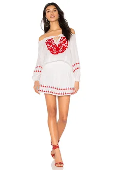 2020 women new autumn mini dress new national flower pattern embroidery slash neck short dress stretch waist white boho dress
2020 women new autumn mini dress new national flower pattern embroidery slash neck short dress stretch waist white boho dress