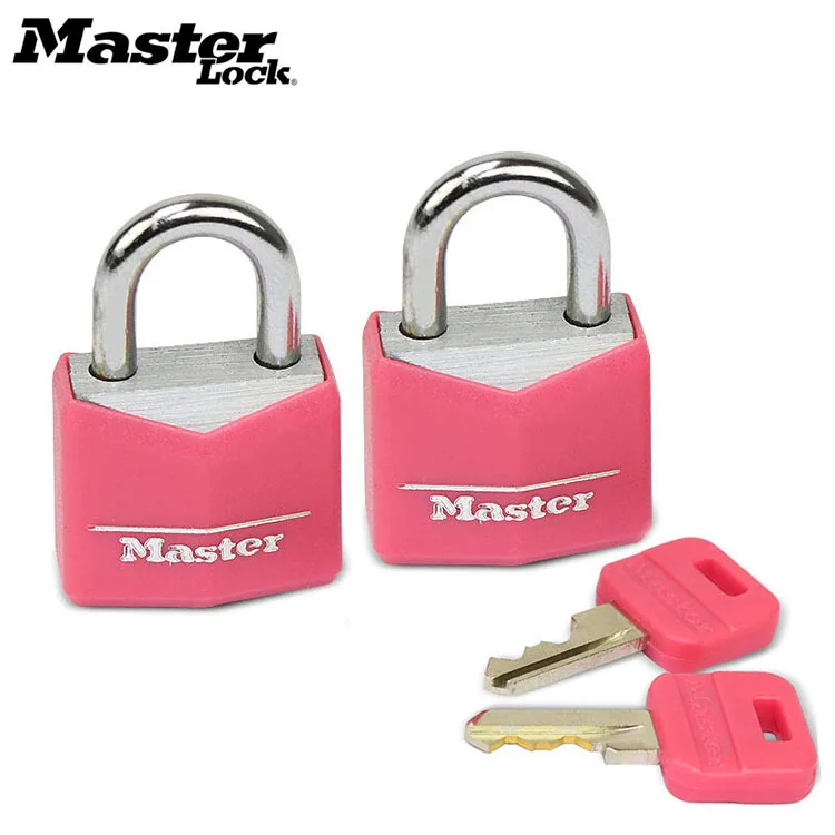 Master Lock small Mini Padlock Locker Lock Drawer Student Concentric luggage case box Lovers Lock 4 Colors 2 Keys Wholesale (8)