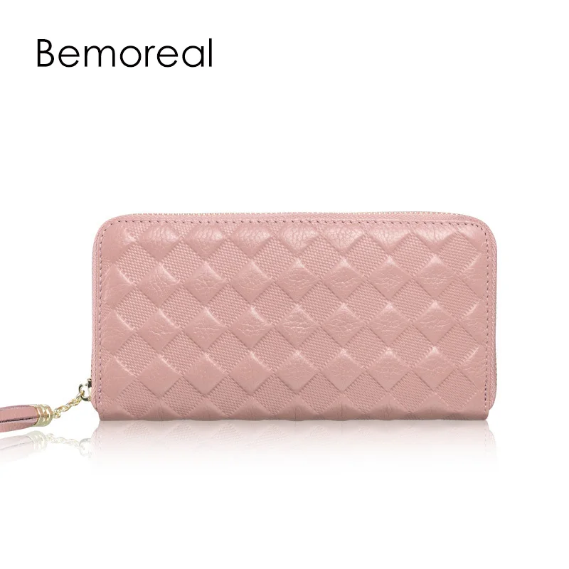 Bemoreal Long Wallet women Genuine leather coin keep tassel zipper female phone purse High Quality Luxury lady plaid purse
Bemoreal Long Wallet women Genuine leather coin keep tassel zipper female phone purse High Quality Luxury lady plaid purse