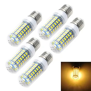 

5Pack E27 69LED 5730 SMD 8W LED Lamp Corn Led Bulb High Brightness Lamp Spotlight Candle Lighting Home Decoration 360 Degree