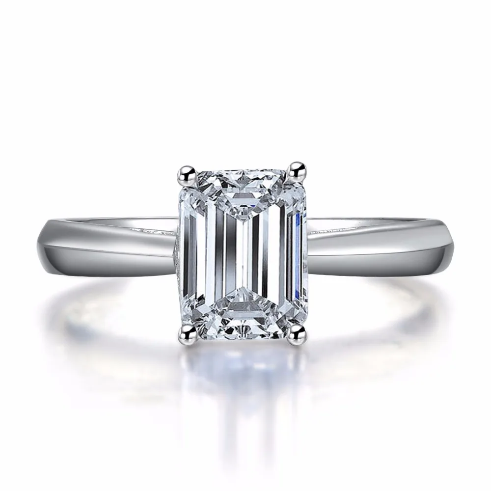 1CT Sterling White Gold 14K SONA Diamond Weddding Ring For Women Emerald Cut AU585 Gold Fine Jewelry Ring For Her
1CT Sterling White Gold 14K SONA Diamond Weddding Ring For Women Emerald Cut AU585 Gold Fine Jewelry Ring For Her