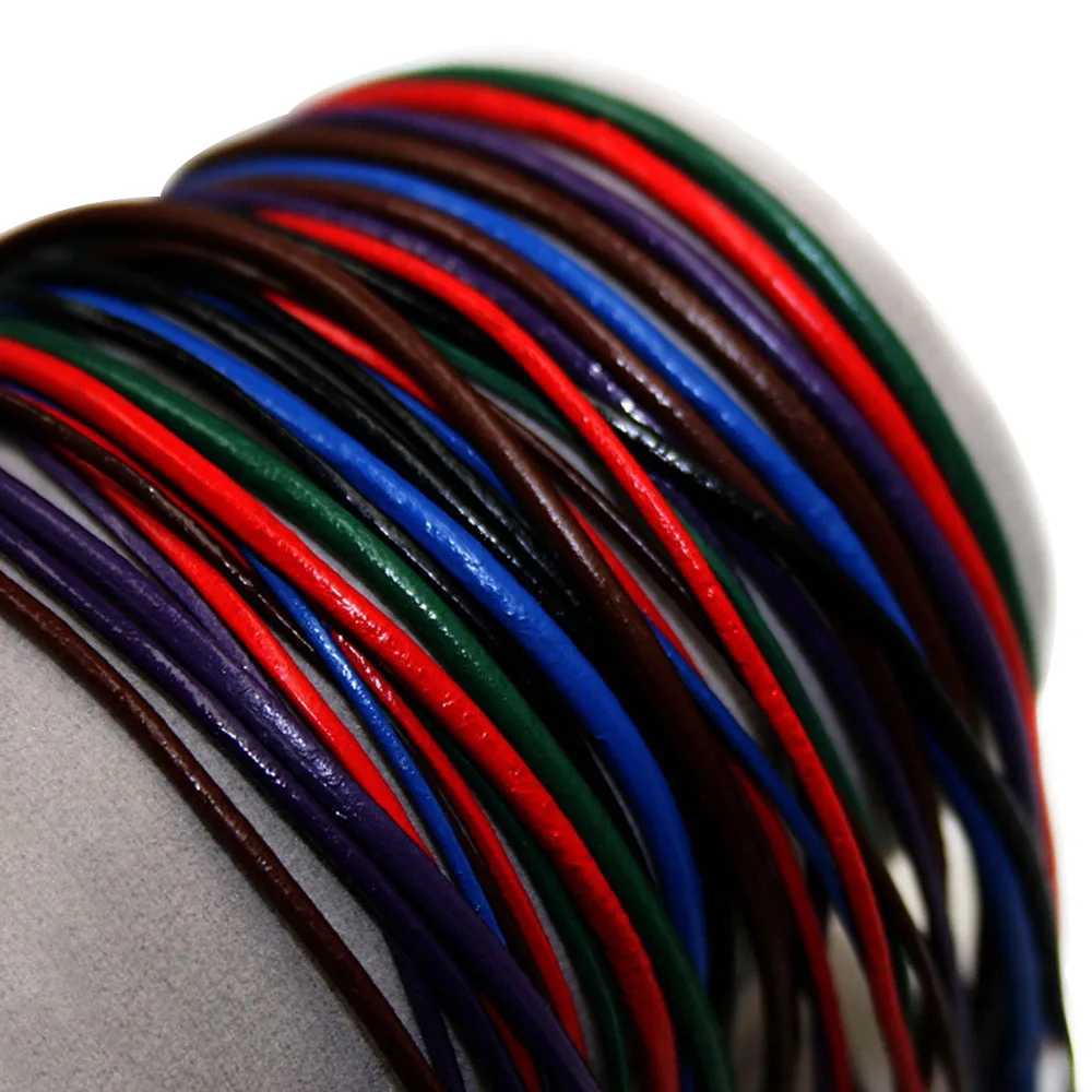 1.5mm Genuine Leather Cord Jewelry Findings for Bracelet & Necklace Making 1m/pack
1.5mm Genuine Leather Cord Jewelry Findings for Bracelet & Necklace Making 1m/pack