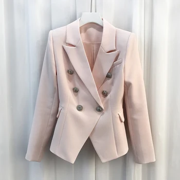 2018 Spring Autumn HIGH QUALITY Women Solid Color Glod Buttons Double Breated Notched Slim Blazer Feminino Runway Jacket Outwear
2018 Spring Autumn HIGH QUALITY Women Solid Color Glod Buttons Double Breated Notched Slim Blazer Feminino Runway Jacket Outwear
