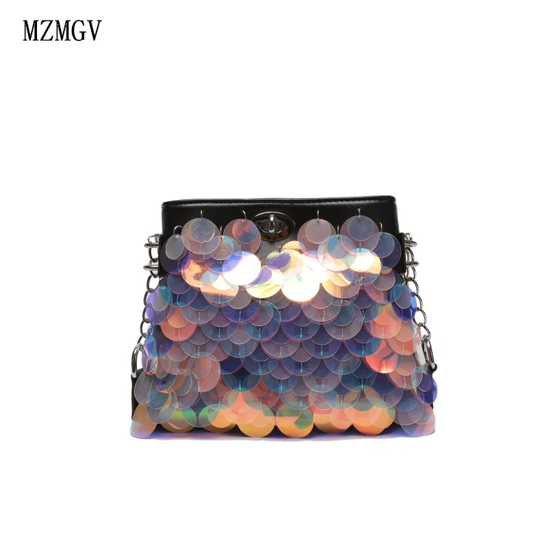 2019 PU leather bag chain simple fashion Messenger bag party bag Shining Sequins ladies solid color shoulder bag
2019 PU leather bag chain simple fashion Messenger bag party bag Shining Sequins ladies solid color shoulder bag