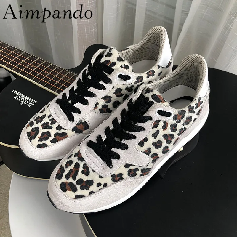 Sexy Horsehair Mixed Color Casual Shoes Woman Flatform Shoes Round Toe Cross-tied Leopard Trainers Sneakers Women
Sexy Horsehair Mixed Color Casual Shoes Woman Flatform Shoes Round Toe Cross-tied Leopard Trainers Sneakers Women