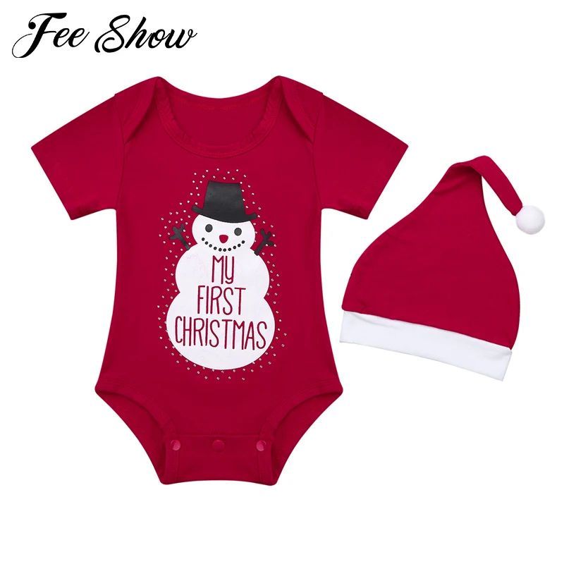 Baby Girls christmas clothes Snowman Pattern Letters My First Christmas Printed Romper with Santa Hat Sets for Christmas Costume
Baby Girls christmas clothes Snowman Pattern Letters My First Christmas Printed Romper with Santa Hat Sets for Christmas Costume
