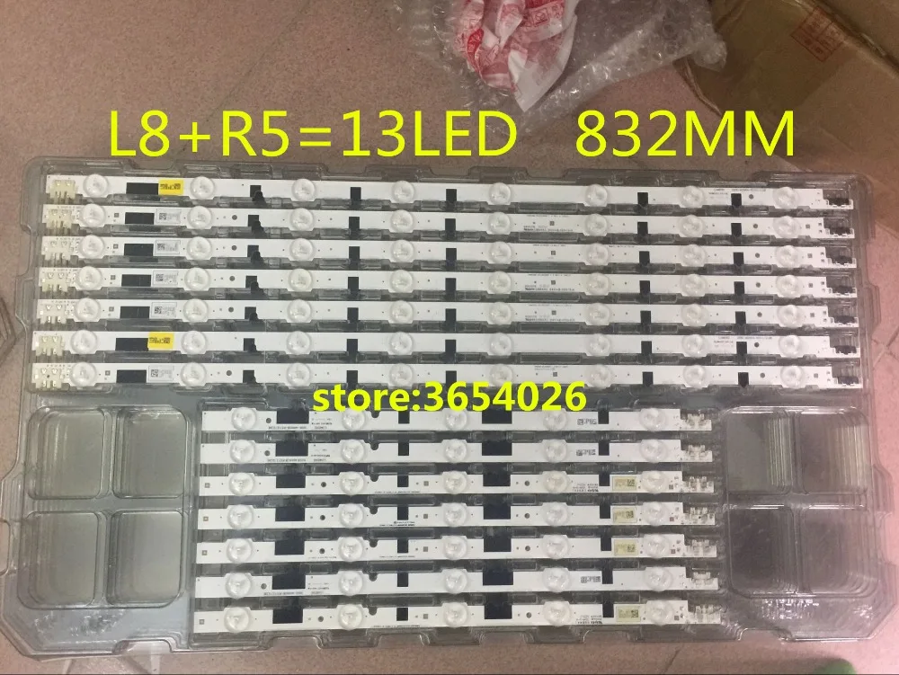 832mm LED Backlight Lamp strip 13leds For SamSung 40'' TV UA40F5500 UA40F6300 2013SVS40F HF400BGLV1H UE40F6330 CY-HF400CSLV1
832mm LED Backlight Lamp strip 13leds For SamSung 40'' TV UA40F5500 UA40F6300 2013SVS40F HF400BGLV1H UE40F6330 CY-HF400CSLV1