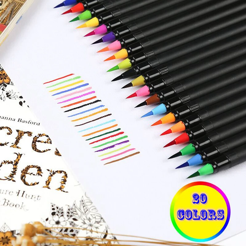 YDNZC 20 Colors/Set Watercolor Brush Professional Art Markers Washable Pen Soft Head Color Fountain Watercolor Pen Tip Gift Box
YDNZC 20 Colors/Set Watercolor Brush Professional Art Markers Washable Pen Soft Head Color Fountain Watercolor Pen Tip Gift Box