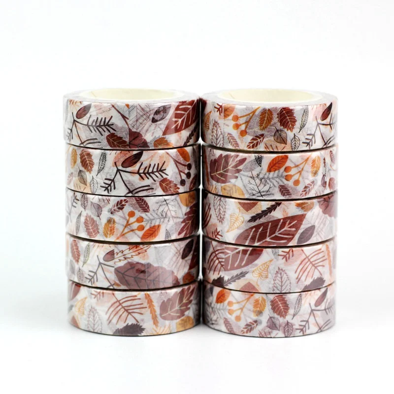10PCS/lot Decorative Brown leaves Washi Tapes Japanese Paper DIY Planner Masking Tape Adhesive Tapes Stickers Stationery Supply
10PCS/lot Decorative Brown leaves Washi Tapes Japanese Paper DIY Planner Masking Tape Adhesive Tapes Stickers Stationery Supply