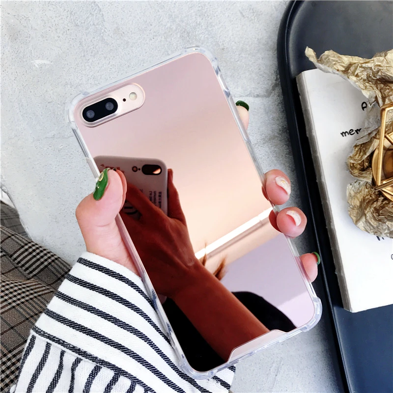 Mirror Phone Case for iPhone 7 8 Plus TPU Back Protect Case for iPhone X Xr Xs Max 6 S 8 Plus Cover Reflect Girly Cute Case Capa Mirror Phone Case for iPhone 7 8 Plus TPU Back Protect Case for iPhone X Xr Xs Max 6 S 8 Plus Cover Reflect Girly Cute Case Capa