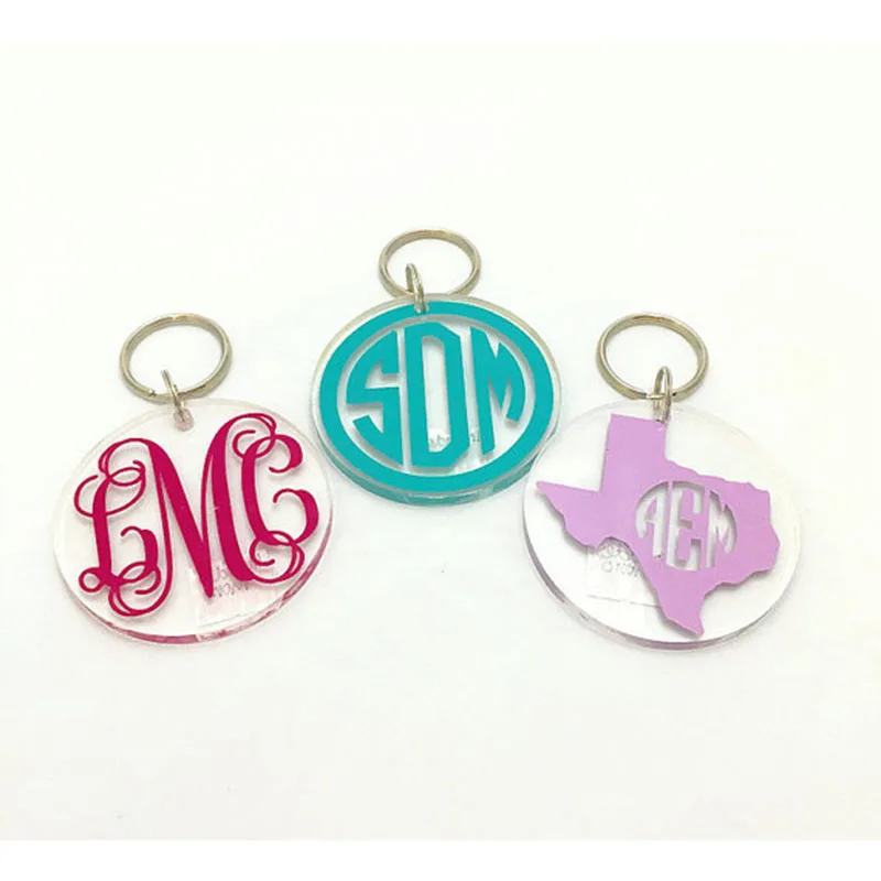 10pcs custom clear acrylic charm keychain monogrma personalized circle badge with your logo
10pcs custom clear acrylic charm keychain monogrma personalized circle badge with your logo