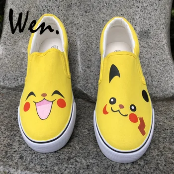 Wen Unisex Anime Hand Painted Shoes Design Custom Pokemon Pikachu Slip On Canvas Sneakers for Birthday Christmas Gifts 
Wen Unisex Anime Hand Painted Shoes Design Custom Pokemon Pikachu Slip On Canvas Sneakers for Birthday Christmas Gifts