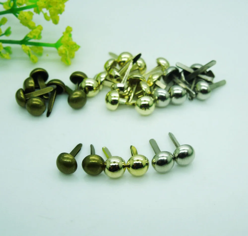 New 600 Pcs 6mm Round Bronze Silver Gold Plated Mixed Color Mini Brads Scrapbooking Embellishment DIY Metal Crafts
New 600 Pcs 6mm Round Bronze Silver Gold Plated Mixed Color Mini Brads Scrapbooking Embellishment DIY Metal Crafts