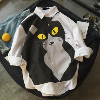 Cat Cartoon White Grey Printed Curved Hem Long Line Men's Shirt 2019 Camisa Blanca Hombre Streetwea Men Autumn Printing Shirt 5
Cat Cartoon White Grey Printed Curved Hem Long Line Men's Shirt 2019 Camisa Blanca Hombre Streetwea Men Autumn Printing Shirt 5