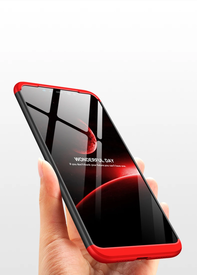 360 градусов полное покрытие для Xiaomi Mi 8 Mi8 чехол 3 в 1 Жесткий ПК Защитный SE