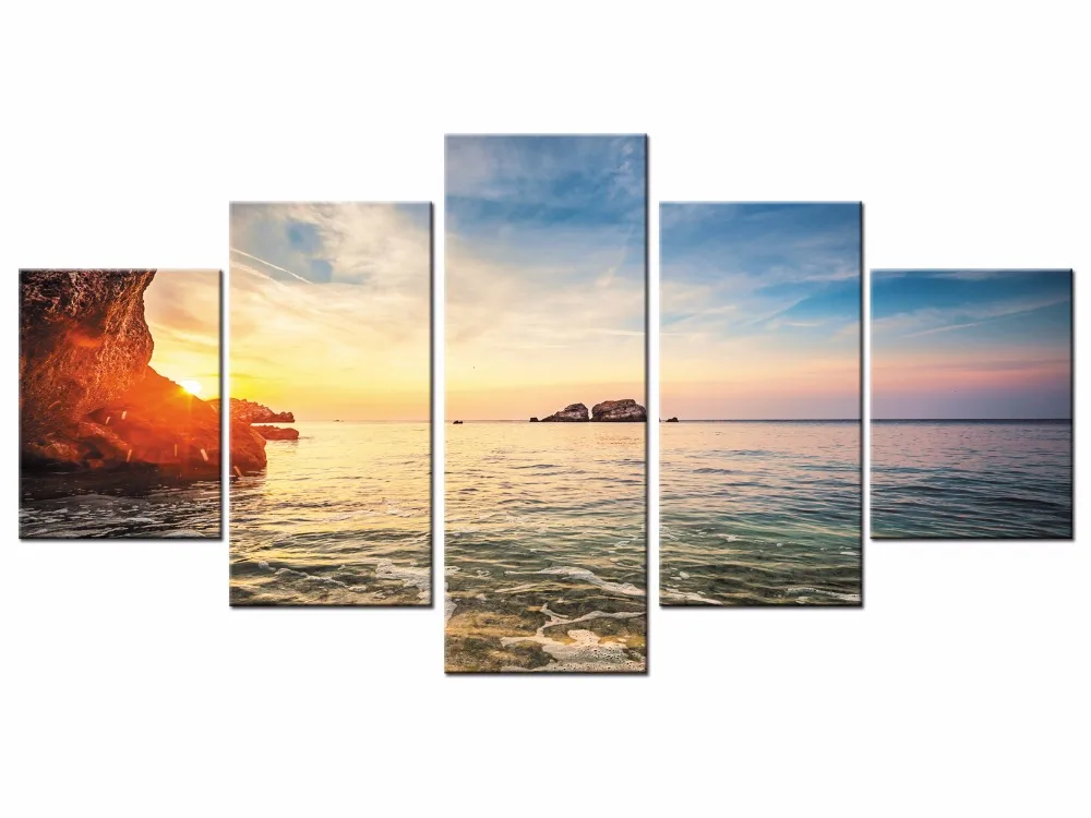 5 Pieces canvas painting Summer adornment sunset beach coastal picture Household picture Modern style wall Framed J009-034
5 Pieces canvas painting Summer adornment sunset beach coastal picture Household picture Modern style wall Framed J009-034