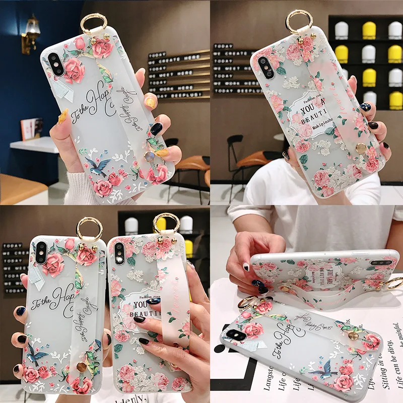 Wrist Case For Oppo Realme 2 Pro K1 R15X AX7 Pro Realme C1 U1 Reno R17 R9 R9S R11S R15 R11 Plus Soft Rose Holder Cover 
Wrist Case For Oppo Realme 2 Pro K1 R15X AX7 Pro Realme C1 U1 Reno R17 R9 R9S R11S R15 R11 Plus Soft Rose Holder Cover